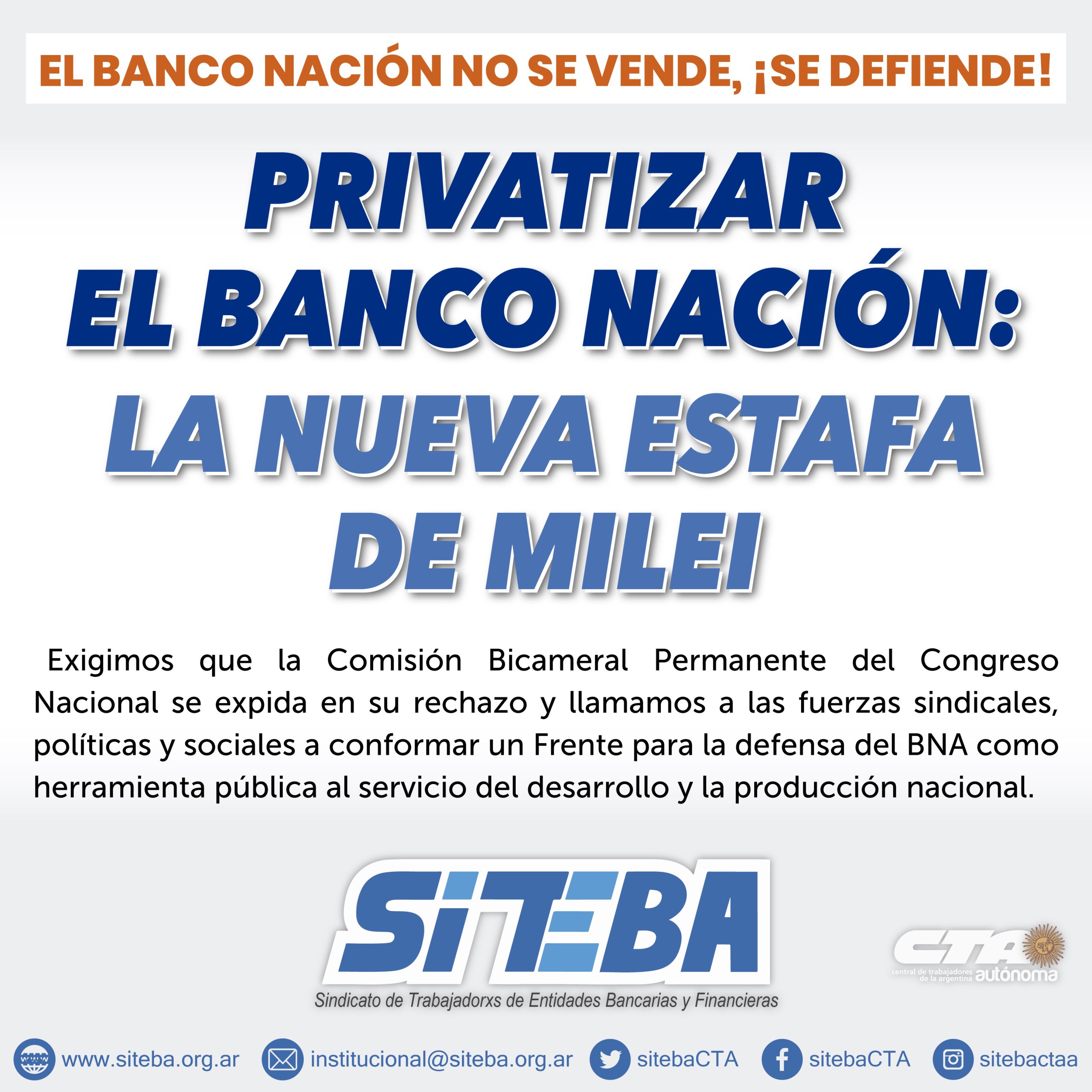 PRIVATIZAR EL BANCO NACIÓN: LA NUEVA ESTAFA DE MILEI